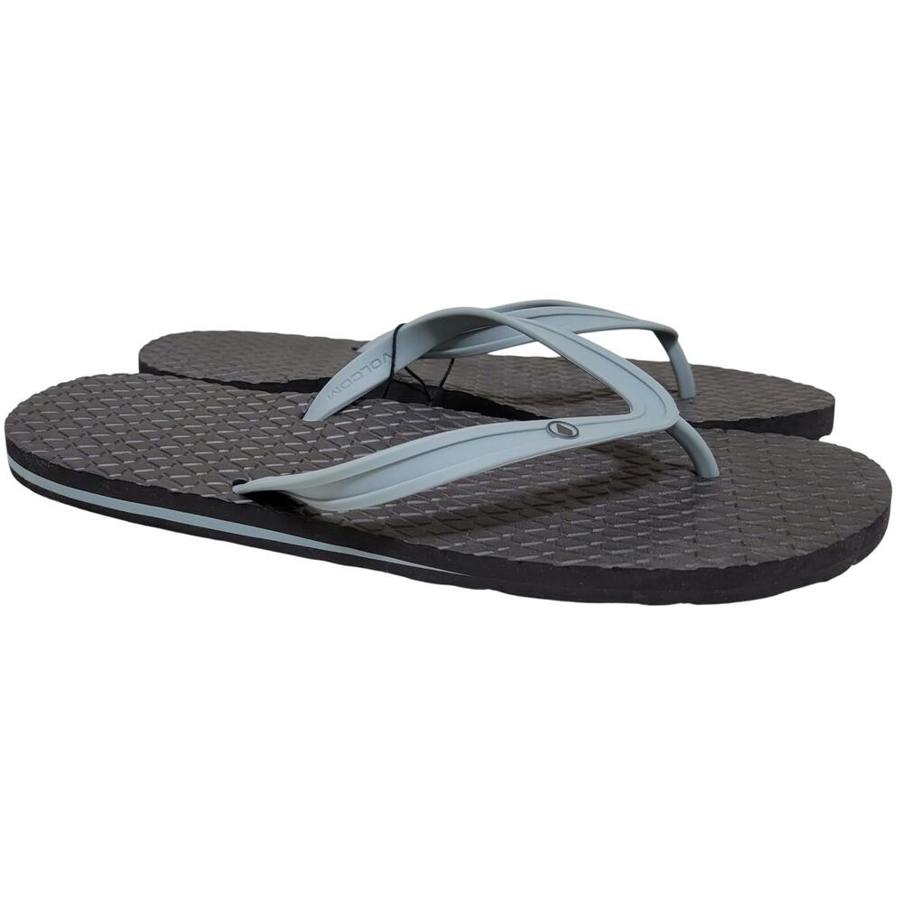 Volcom Men Eco Concourse Flip Flop Sandals Size US 13 Spruce Green Bloom Foam